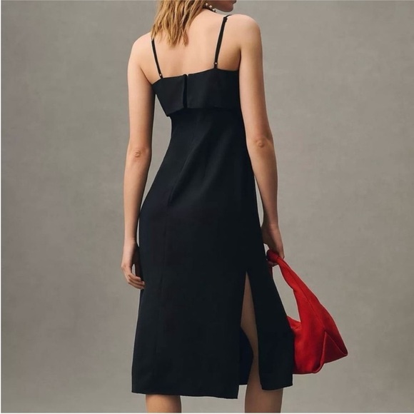 By Anthropologie Slim Linen Midi Dress Sz‎ 4 NWT - Picture 2 of 10